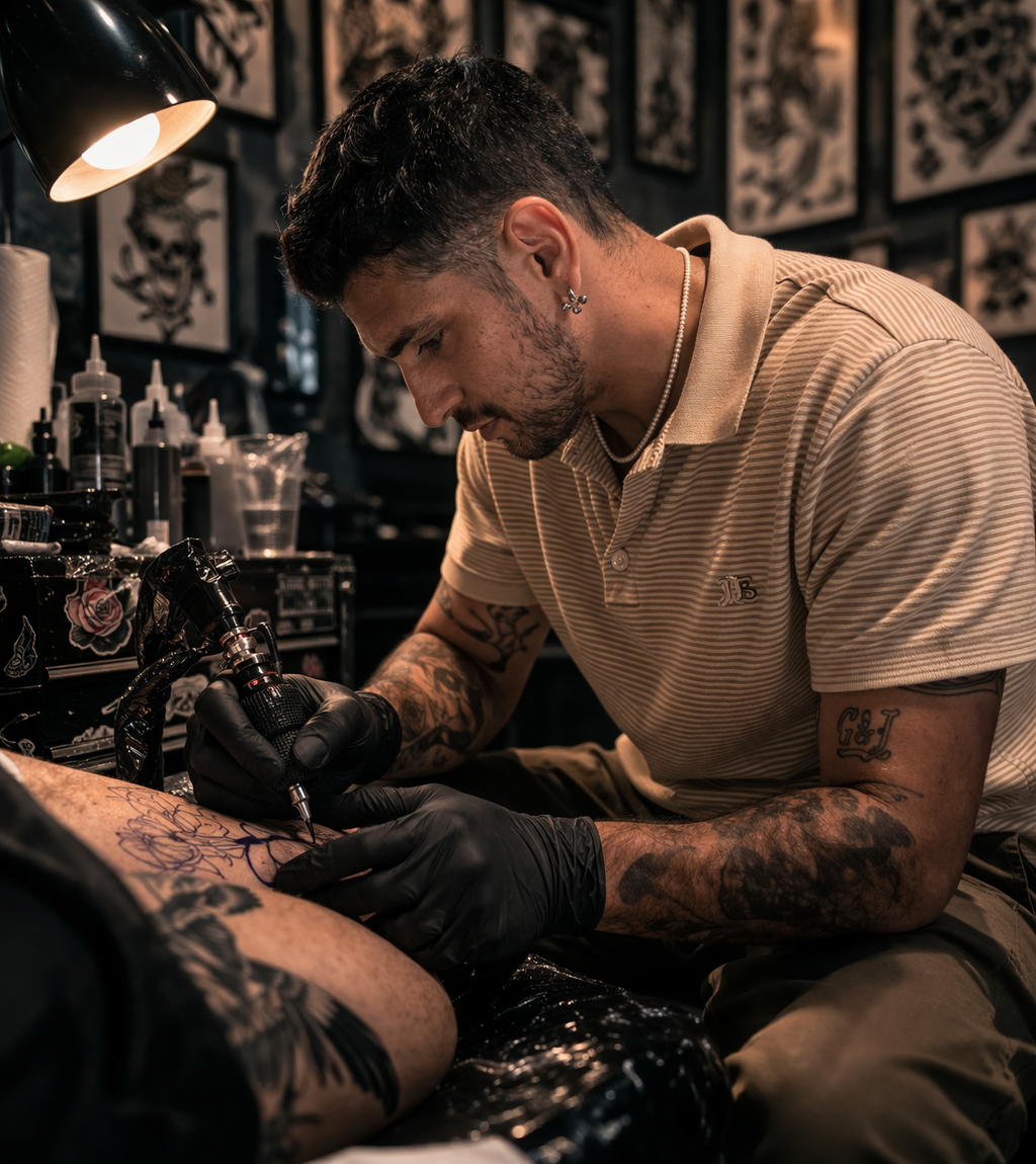 Segundo visual de apoyo del espacio tattoo